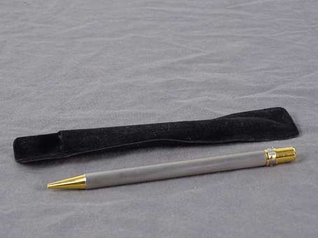 CARTIER Santos - Stylo bille en métal argenté 