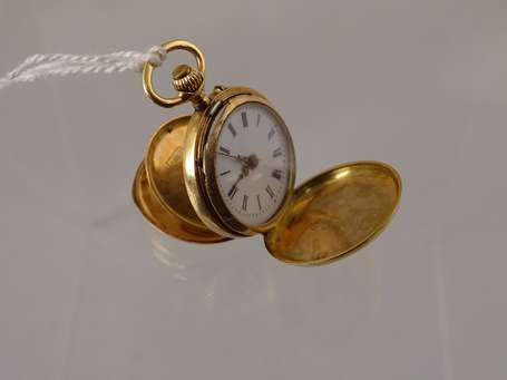 Montre pendentif double boitier or 750°/°°°, la 