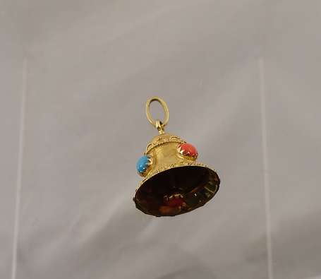 Pendentif Cloche en or 750 °/°°° monté de 