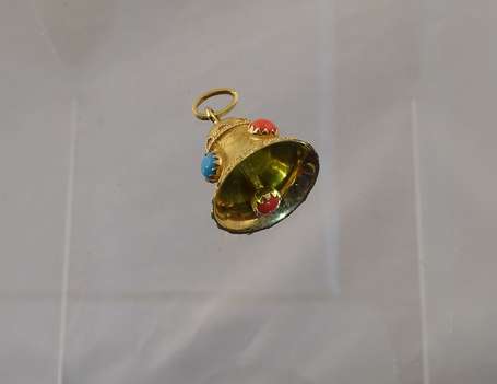 Pendentif Cloche en or 750 °/°°° monté de 