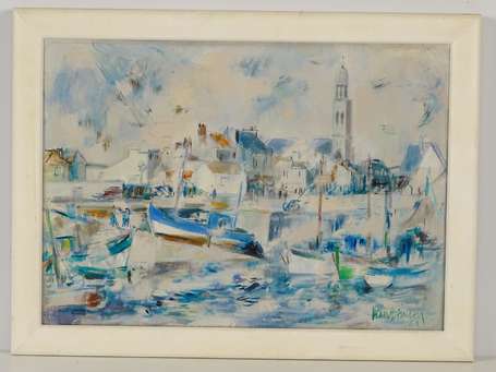 SIMON Henri 1910-1987 Port vendéen Huile sur 