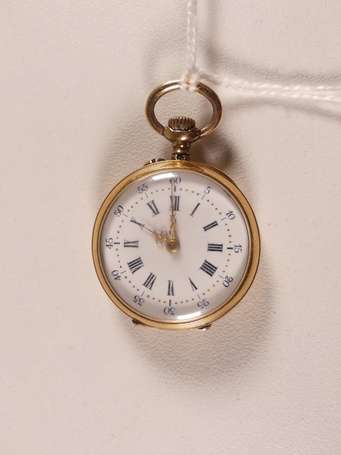 Montre pendentif double boitier en or jaune 18K 