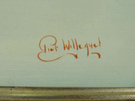 WILLEQUET Piet (1950- ) Paysage enneigé Huile sur 
