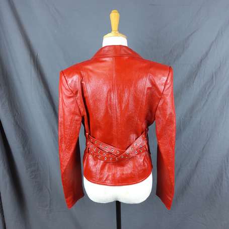 DIOR Boutique Blouson court en agneau rouge, 