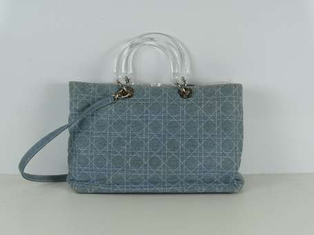 DIOR Sac Lady Dior en denim matelassé cannage, 