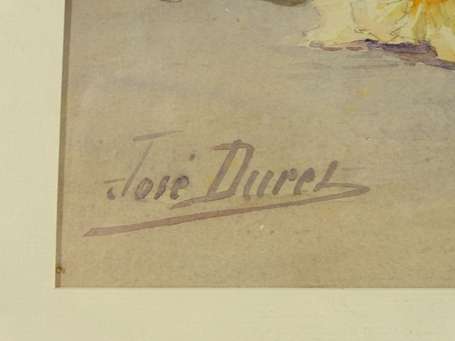 DUREL José Xxème siècle Bouquet d'œillets 