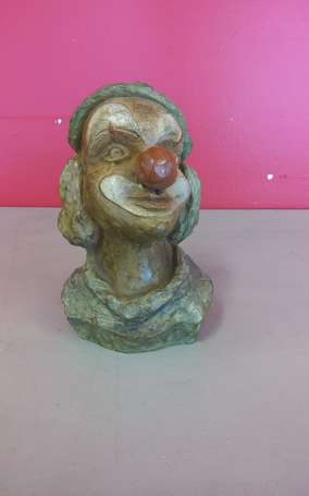 LIBLIN Gilbert (né en 1954) - Buste de Clown. 