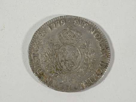 1 écu de Louis XVI, 1779, atelier L (Bayonne), TB