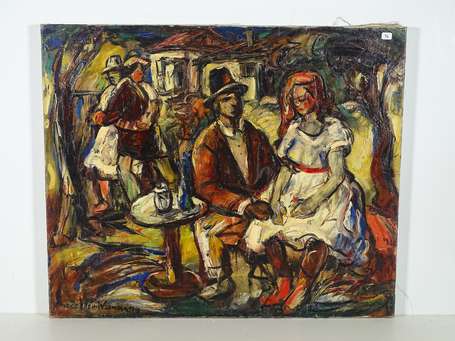 VAGH WEINMANN Maurice (1899-1986) Terrasse de café