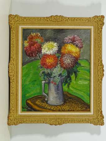 PESKE Jean (1870-1949) - Bouquet de Chrysanthèmes.