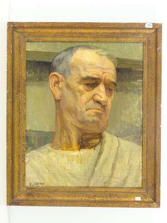 JAMOIS Edmond Victor (1876-1975) Portrait d'homme.
