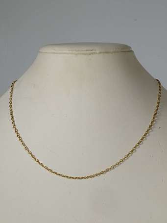 Chaine en or jaune 18K (750°/00), maille anneaux 