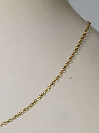 Chaine en or jaune 18K (750°/00), maille anneaux 