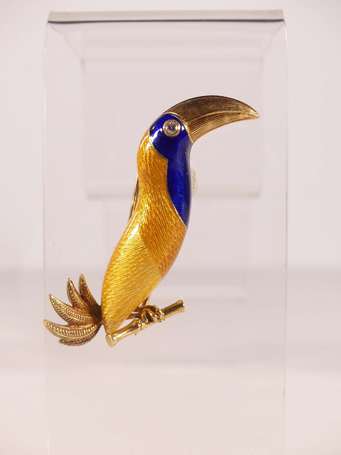 BULGARI - Broche Toucan en or 18K (750°/00) 