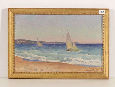 ROUX George (1857-1946) - Marine - Huile sur toile