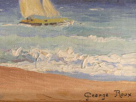 ROUX George (1857-1946) - Marine - Huile sur toile