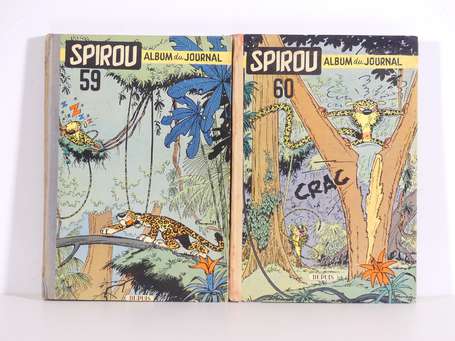 Spirou : 2 reliures du journal : 59 et 60 en assez