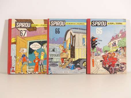 Spirou : 3 reliures du journal : 65, 66 et 67 en 