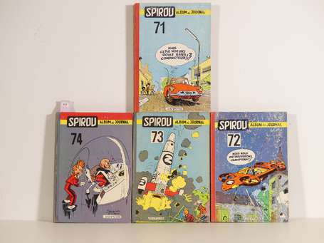 Spirou : 4 reliures du journal : 71, 72, 73 et 74 