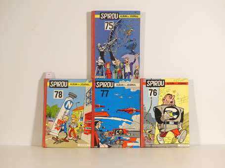 Spirou : 4 reliures du journal : 75, 76, 77 et 78 