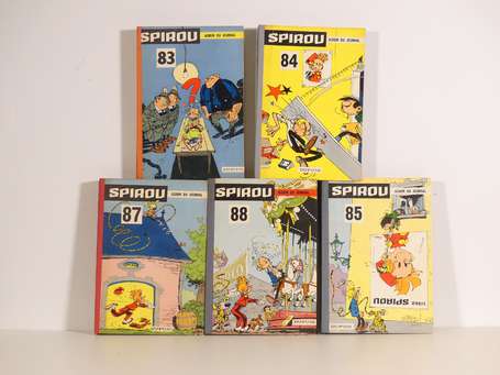 Spirou : 5 reliures du journal : 83, 84, 85, 87 et