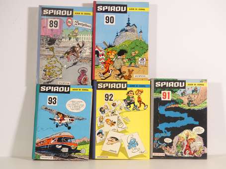 Spirou : 5 reliures du journal : 89, 90, 91, 92 et