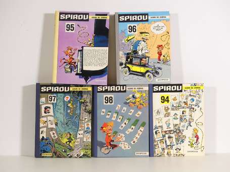 Spirou : 5 reliures du journal : 94, 95, 96, 97 et