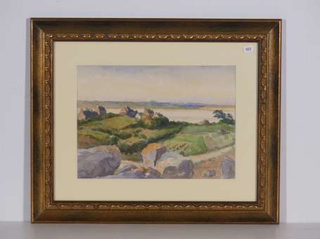BERNET Paul (1888-1979) - Paysage. Sur le Golf 
