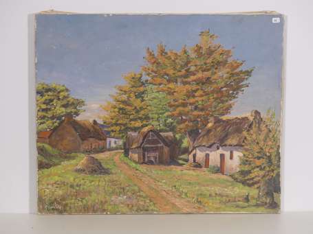 SURVILLE Roger (1911-1998) Vieilles fermes Huile 