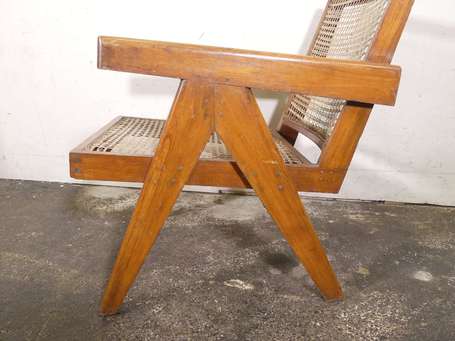 JEANNERET Pierre (1896-1967) - Paire de fauteuils 