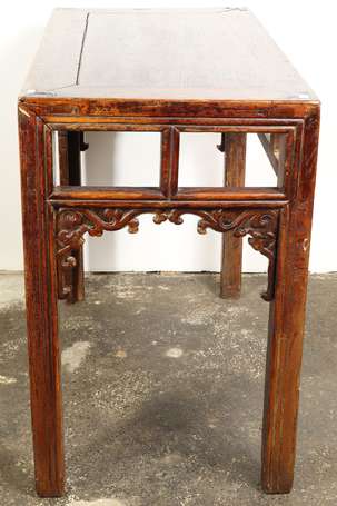 CHINE - Console en bois teinté, la ceinture 