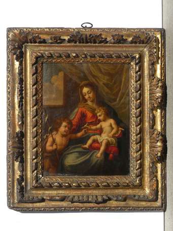 ECOLE FRANCAISE du XVIIè siècle - La Vierge à 