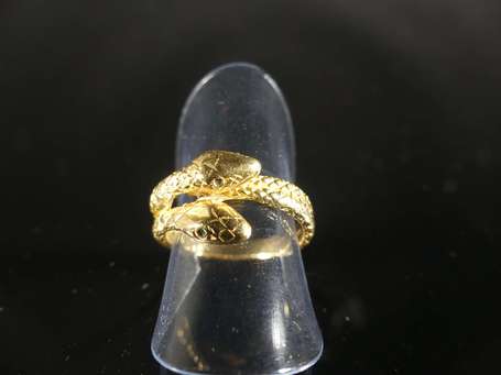 Bague serpent en or jaune 18K (750°/00). Poinçon 