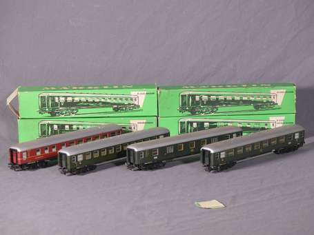 Marklin Ho - 4 voitures - 4022/4023/4024/4026 