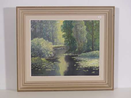 GAUFFRIAUD Emile (1877-1957) Rivière sous bois 