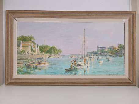 LHERMITTE Georges (1882-1967) Le Pouliguen Huile 