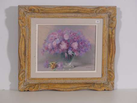 SESTON Paul (1905-1985) Bouquet d'œillets Huile 