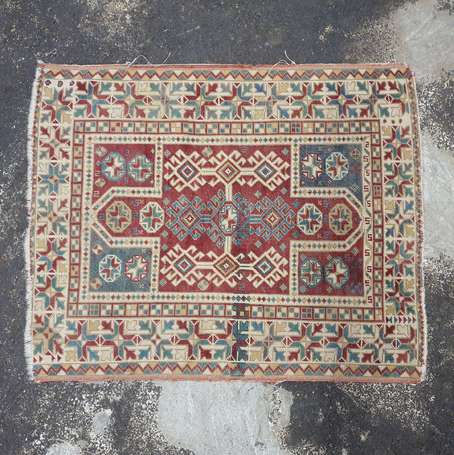 Tapis caucasien (chaîne, trame et velours en 