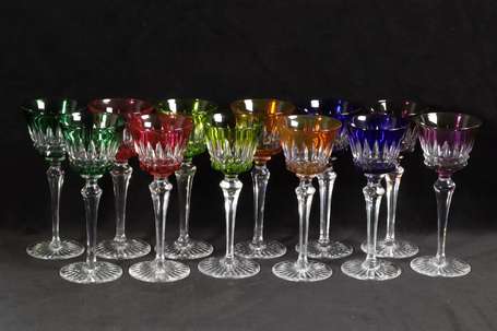 BACCARAT, Modèle Buckingham - Suite de 12 verres à