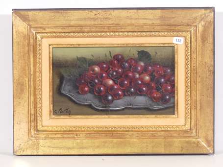 COULON Georges (1914-1990) Le plat de cerises 