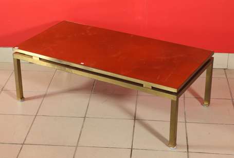 Table basse, le châssis de bronze, la plateau en 