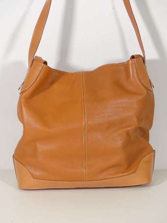 COURREGES - Sac porté épaule en cuir lisse et cuir