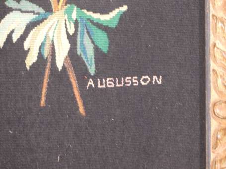 AUBUSSON - Magnolias. Panneau de tapisserie 