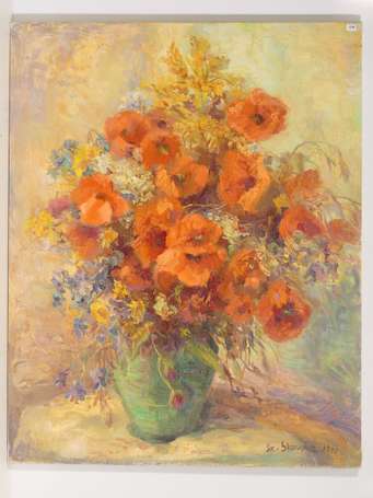 SKORUPKA Szczepan 1903-1997 Fleurs des champs 