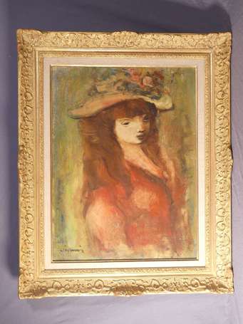 VIGNY Sylvain (1903-1970) - Portrait de femme. 