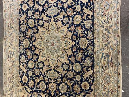 Tapis Nain laine et soie (chaîne et trame en 