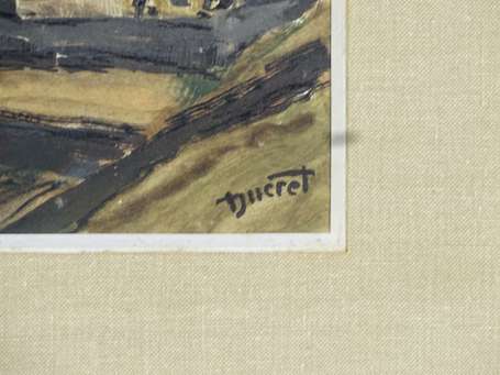 DUCRET Marcel (1898- ?) - Paysage. Gouache, signée