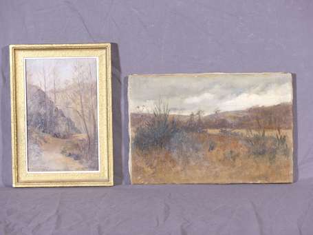 THEVENIN Henri (1870-1940) - Paysages. Deux huiles
