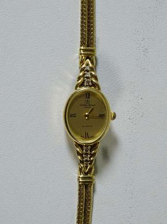 Montre de dame en or jaune 18K (750°/00), le 