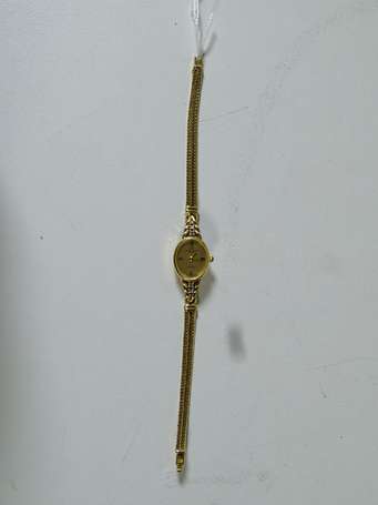 Montre de dame en or jaune 18K (750°/00), le 